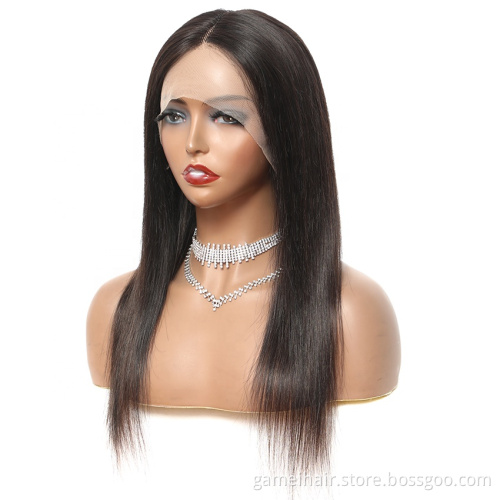 Good Quality Transparent 360 Lace Frontal Wig Raw Mink Brazilian Straight Virgin Human Hair 360 Full Hd Lace Front Wig For Women
